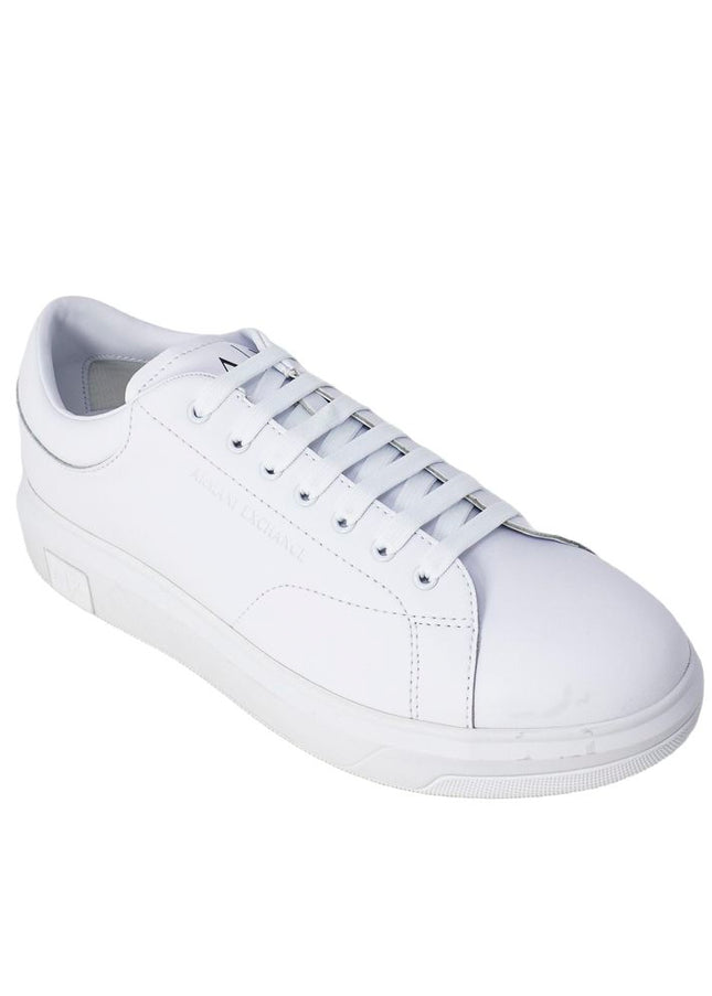 Armani Exchange White Leather Sneaker