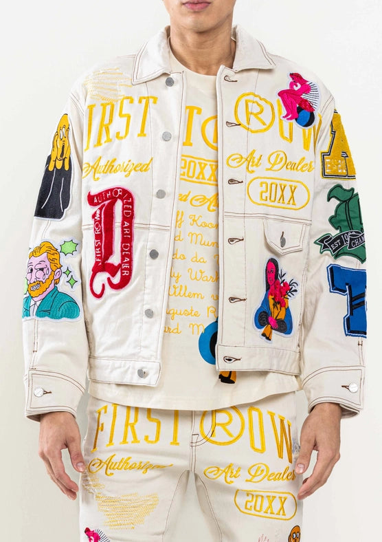 Art Dealer Graphic Nostalgic Fit Trucker Jacket