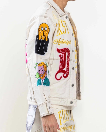 Art Dealer Graphic Nostalgic Fit Trucker Jacket