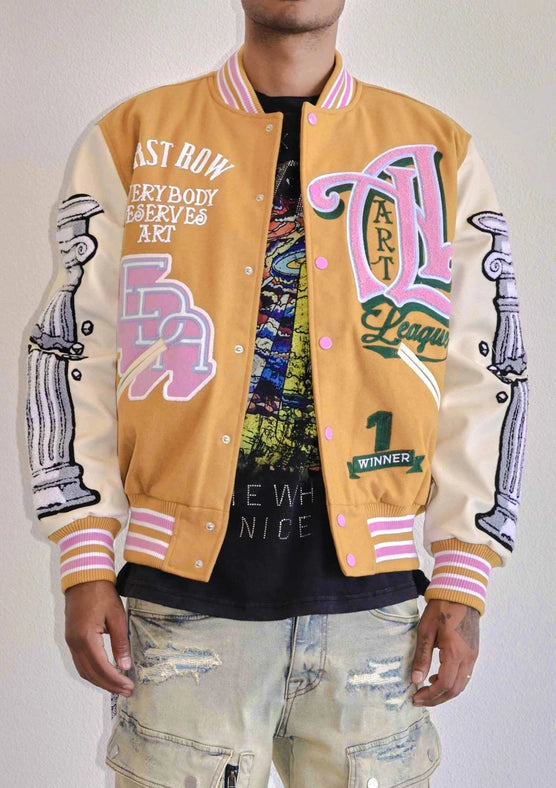 Art League Multi Patches Varsity Jacket Men