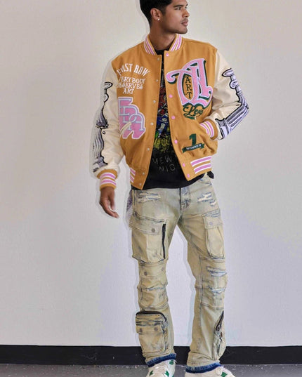 Art League Multi Patches Varsity Jacket Men