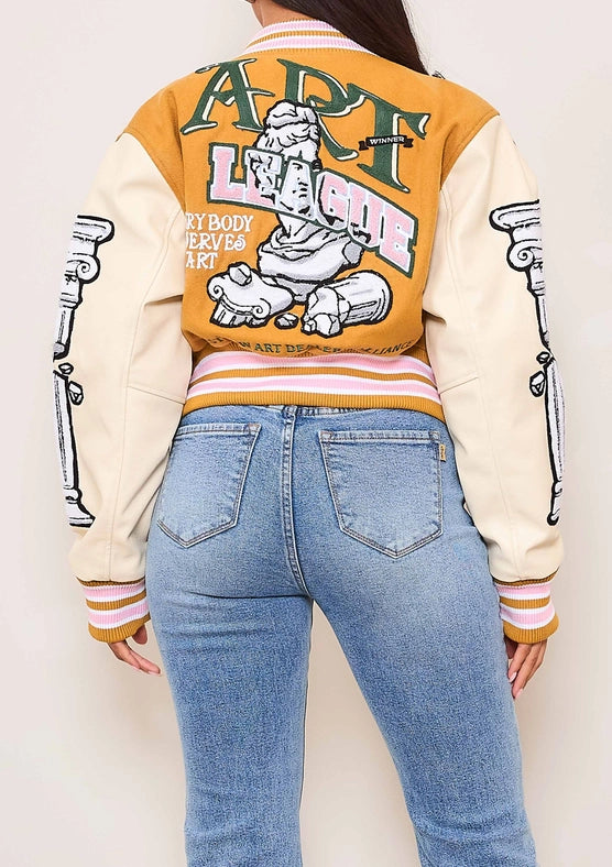 Art League Multi Patches Varsity Jacket Women