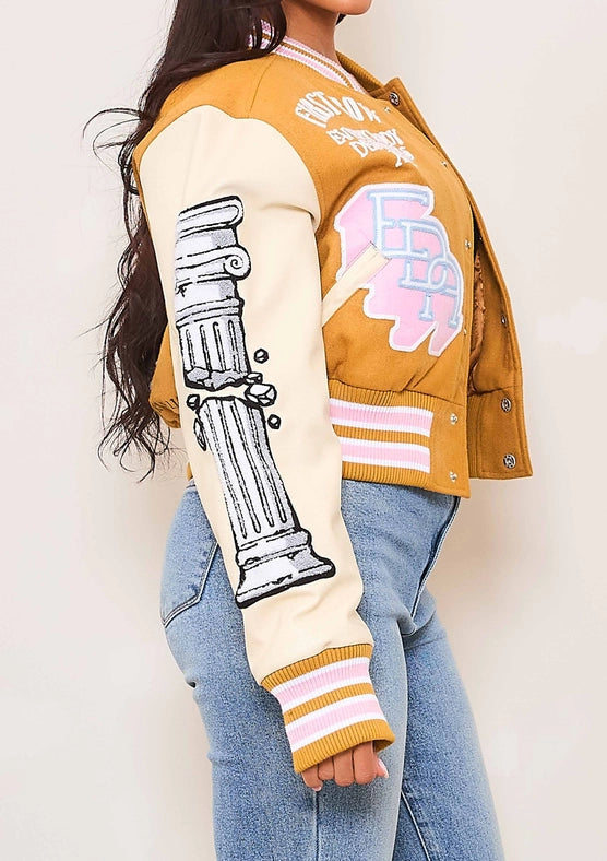 Art League Multi Patches Varsity Jacket Women