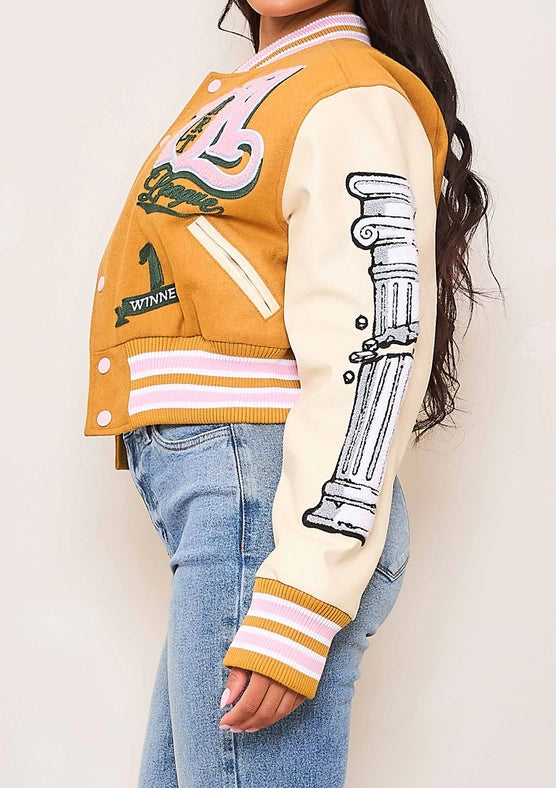 Art League Multi Patches Varsity Jacket Women