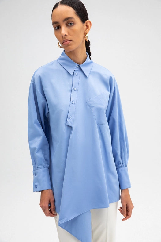 Asymmetric Poplin Tunic