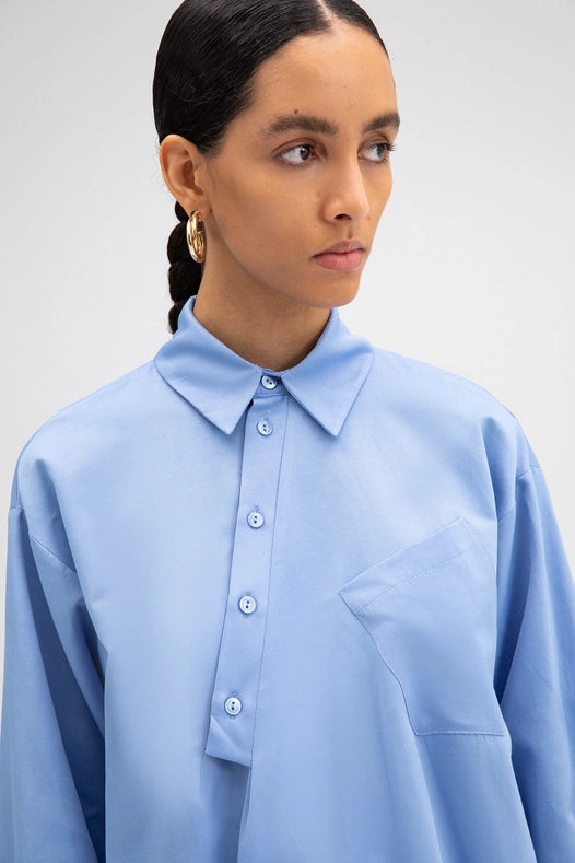 Asymmetric Poplin Tunic