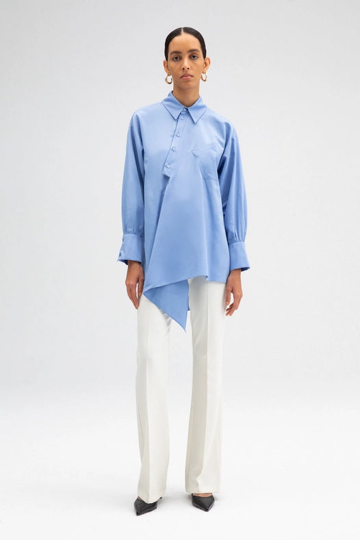 Asymmetric Poplin Tunic