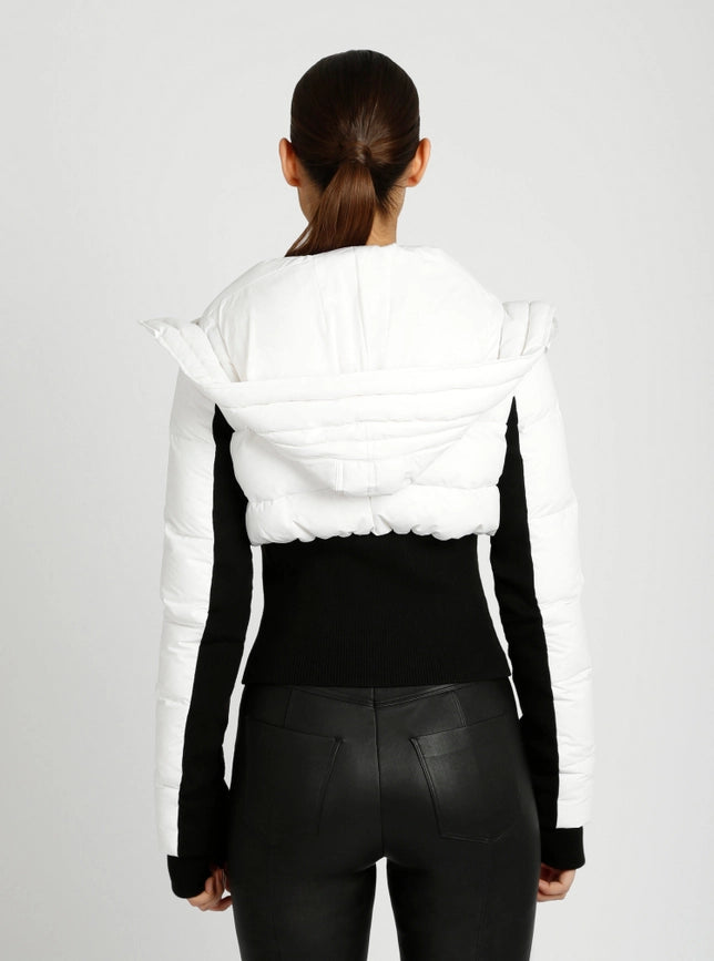 Asymmetrical Puffer Jacket Bright White