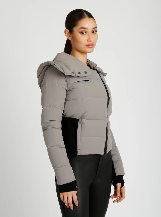 Asymmetrical Puffer Jacket Graphite