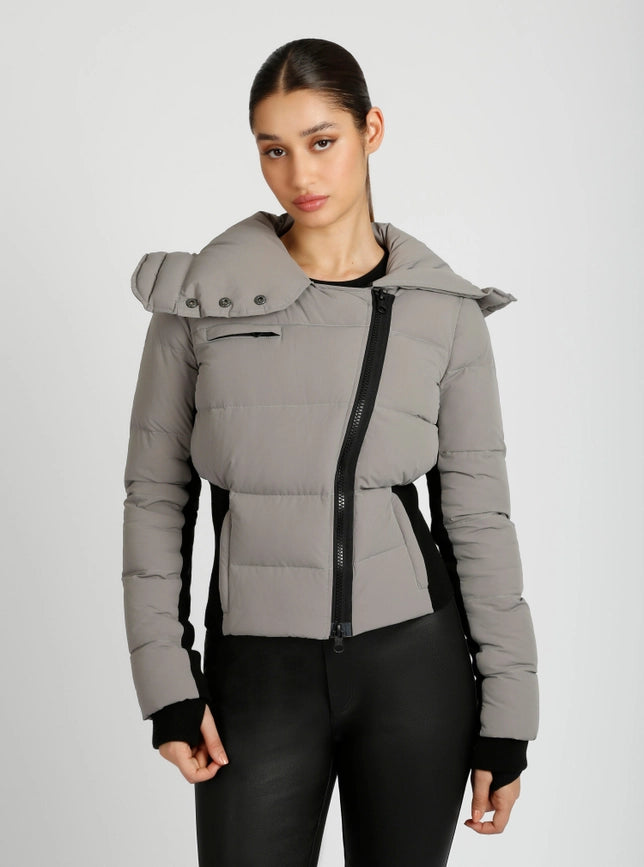 Asymmetrical Puffer Jacket Graphite