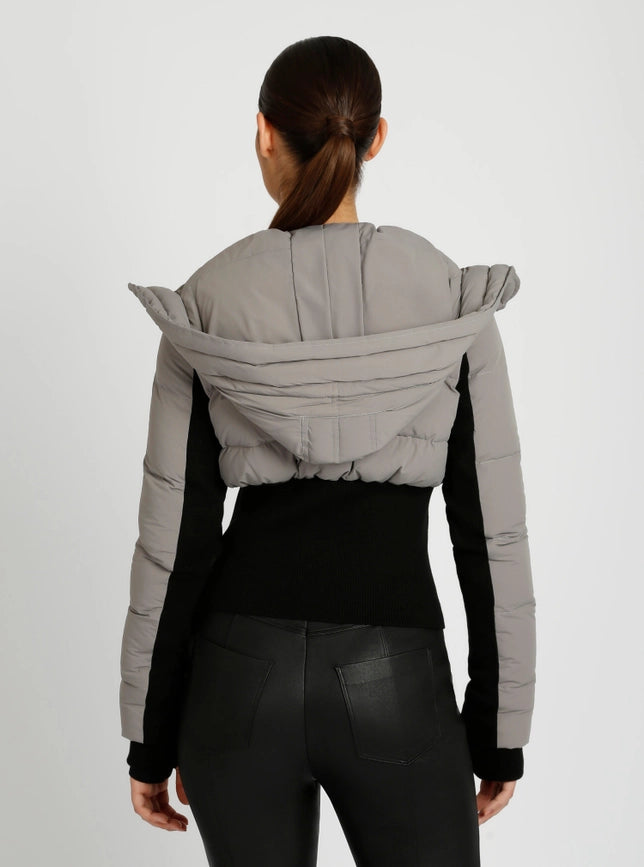 Asymmetrical Puffer Jacket Graphite