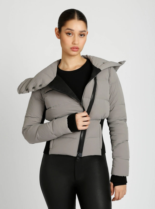 Asymmetrical Puffer Jacket Graphite