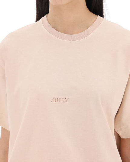 Autry boxy t-shirt with debossed logo