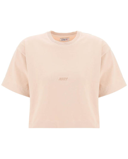 Autry boxy t-shirt with debossed logo