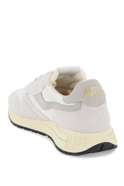 Autry reelwind low-top nylon and suede sneakers