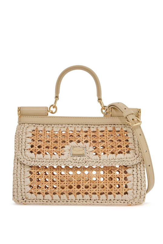 Dolce & Gabbana "extended sicily handbag in straw and raff