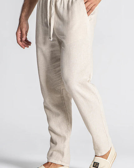 BEIGE LINEN PANTS-Pants-Gianni Kavanagh-Urbanheer