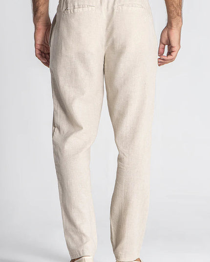 BEIGE LINEN PANTS-Pants-Gianni Kavanagh-Urbanheer