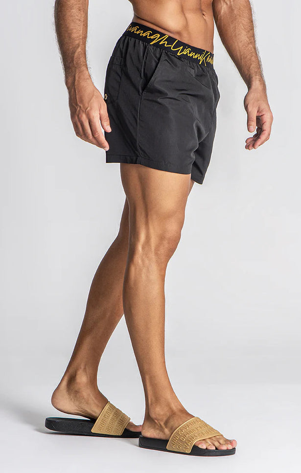 BLACK AUTHENTIC SWIMSHORTS-SWIMSHORTS-Gianni Kavanagh-Urbanheer