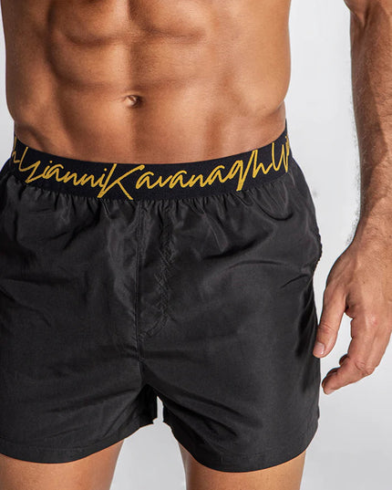 BLACK AUTHENTIC SWIMSHORTS-SWIMSHORTS-Gianni Kavanagh-Urbanheer