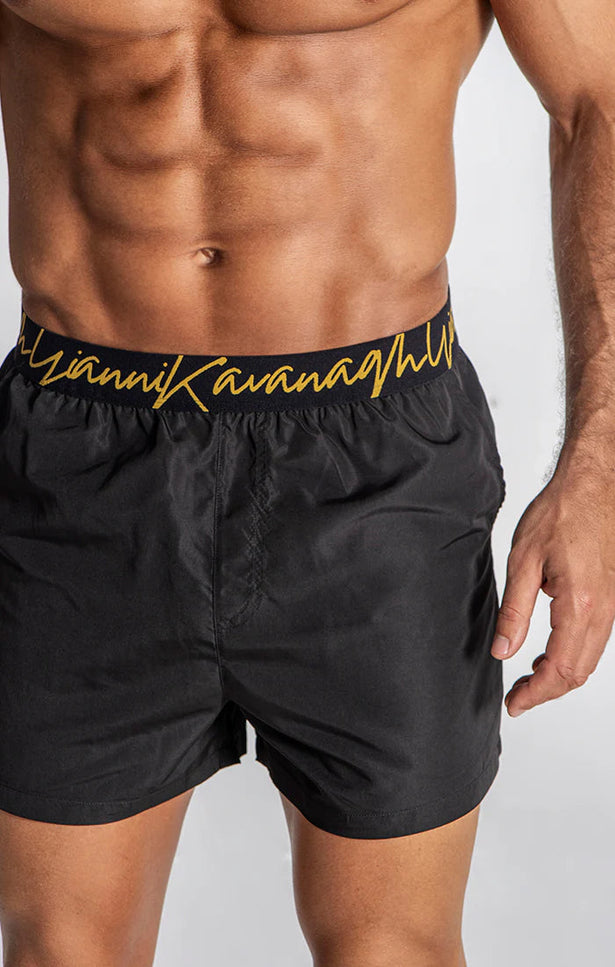 BLACK AUTHENTIC SWIMSHORTS-SWIMSHORTS-Gianni Kavanagh-Urbanheer