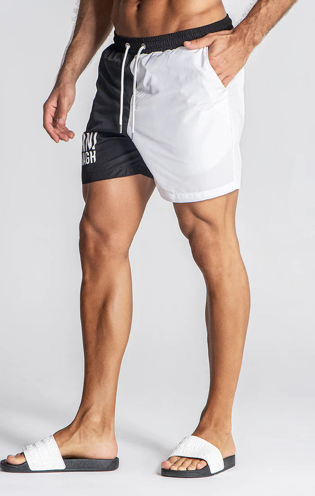 BLACK DIVIDE SWIMSHORTS-SWIMSHORTS-Gianni Kavanagh-Urbanheer