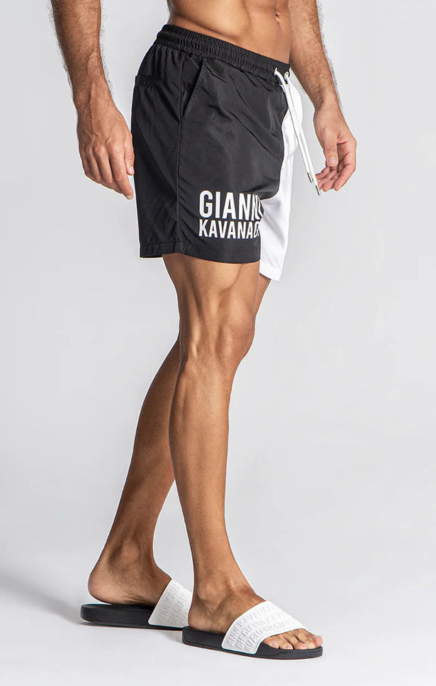 BLACK DIVIDE SWIMSHORTS-SWIMSHORTS-Gianni Kavanagh-Urbanheer