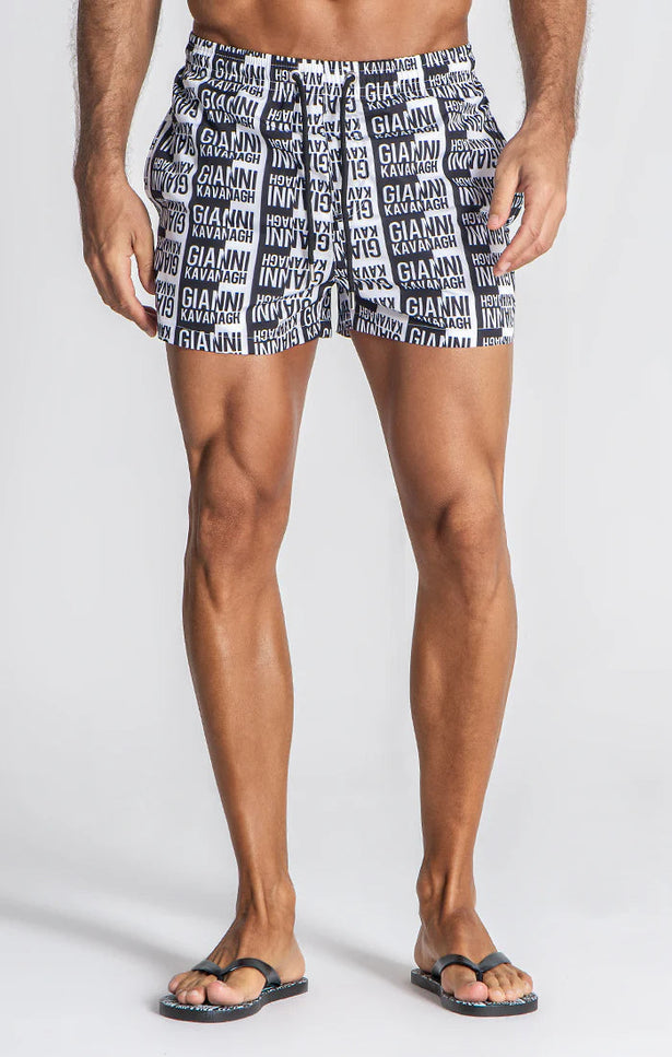 BLACK MULTIPLY SWIMSHORTS-SWIMSHORTS-Gianni Kavanagh-Urbanheer