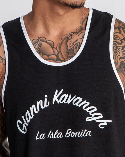 BLACK PARADISO TANK TOP-Tank Tops-Gianni Kavanagh-Urbanheer