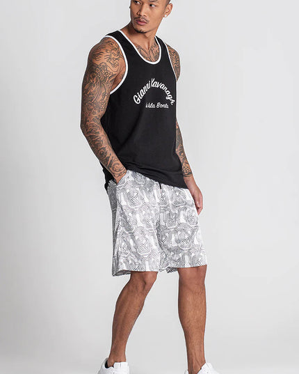 BLACK PARADISO TANK TOP-Tank Tops-Gianni Kavanagh-Urbanheer