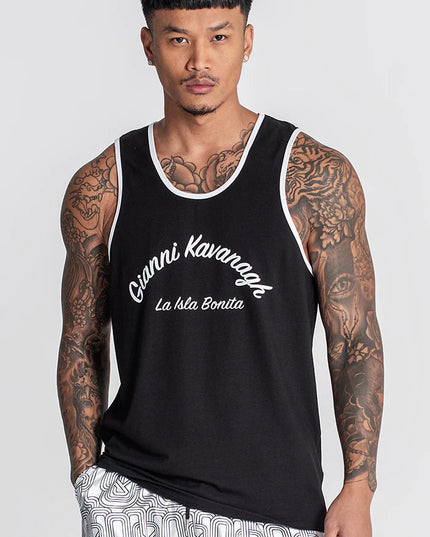 BLACK PARADISO TANK TOP-Tank Tops-Gianni Kavanagh-XS-Urbanheer