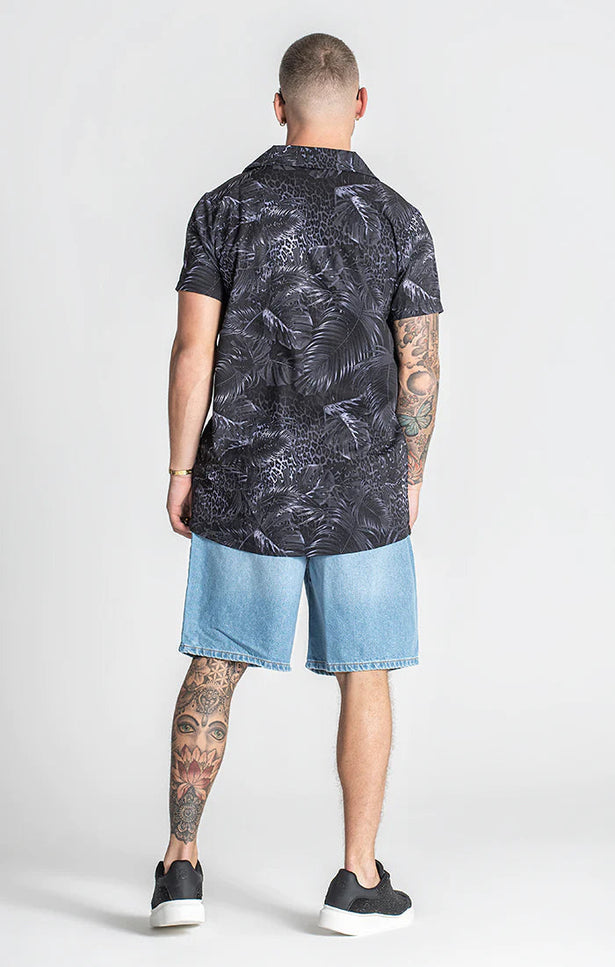 BLACK RESORT HAWAIIAN SHIRT-SHIRT-Gianni Kavanagh-Urbanheer