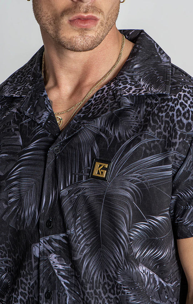 BLACK RESORT HAWAIIAN SHIRT-SHIRT-Gianni Kavanagh-Urbanheer