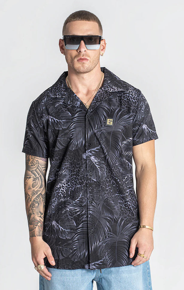 BLACK RESORT HAWAIIAN SHIRT-SHIRT-Gianni Kavanagh-XS-Urbanheer