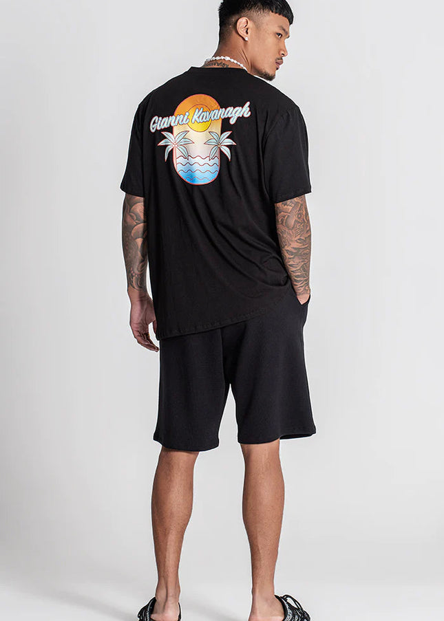 BLACK TROPICANA OVERSIZED TEE-Tee-Gianni Kavanagh-Urbanheer