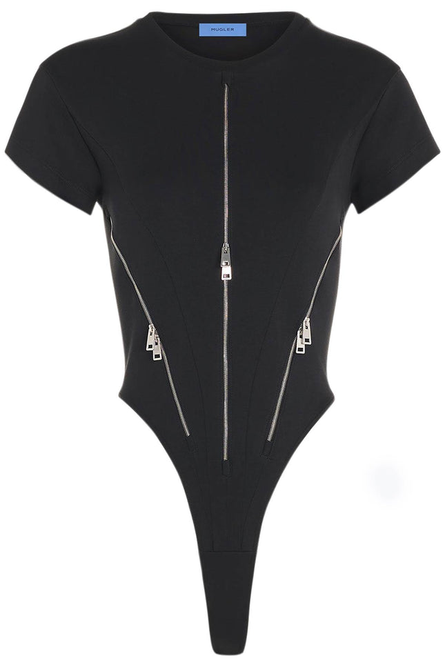 Mugler zipped cotton bodysuit