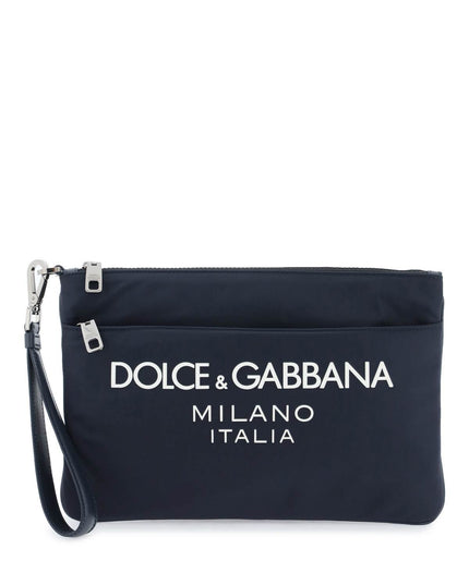 Dolce & Gabbana nylon pouch with rubberized logo