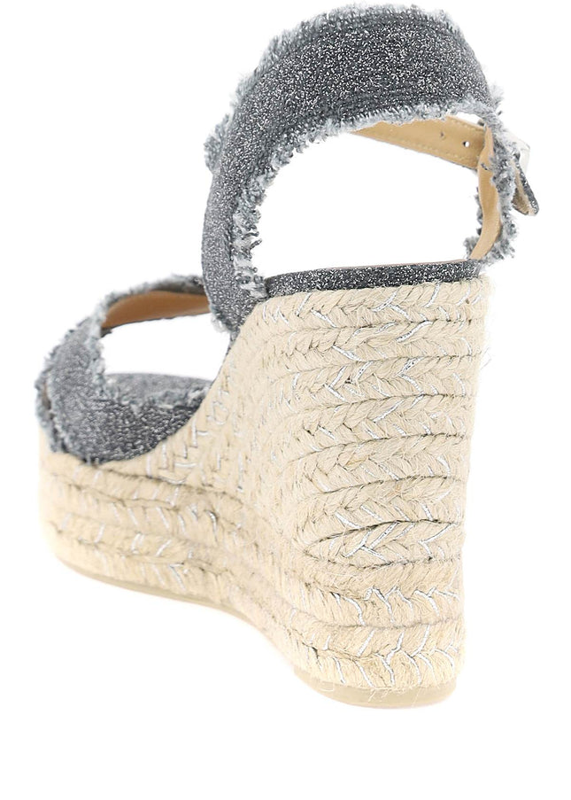 CASTANER lurex bromelia wedge sandals