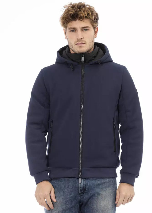 Baldinini Trend Blue Polyester Men Jacket