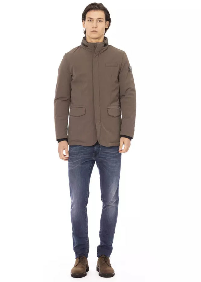 Baldinini Trend Brown Polyester Men Jacket