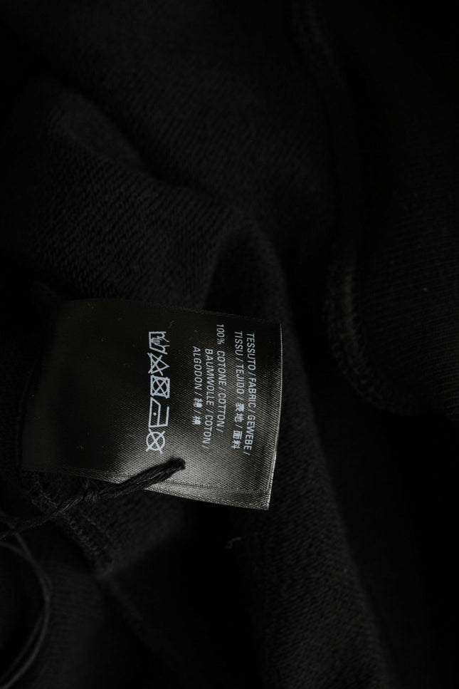 Balenciaga Black Cotton CREW Hooded Pullover Sweatshirt Sweater