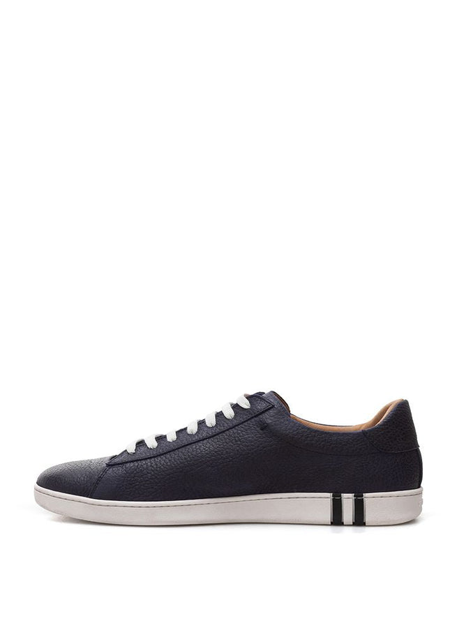 Bally Elegant Blue Leather Sneakers For Men