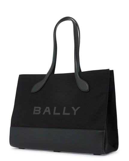 Bally east/west nylon and leather tote bag