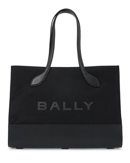 Bally east/west nylon and leather tote bag