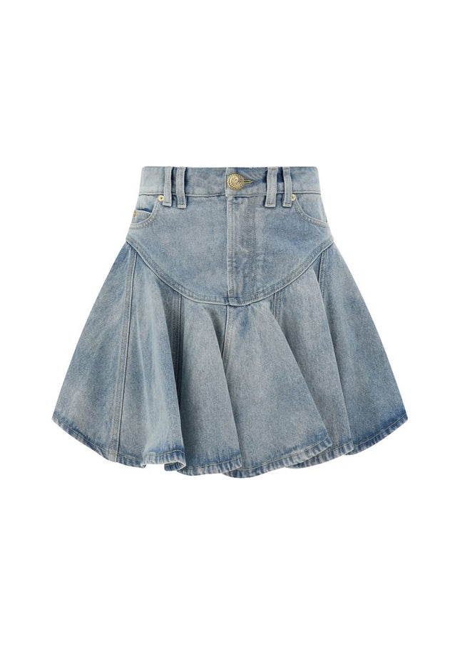 Balmain Denim Mini Skirt