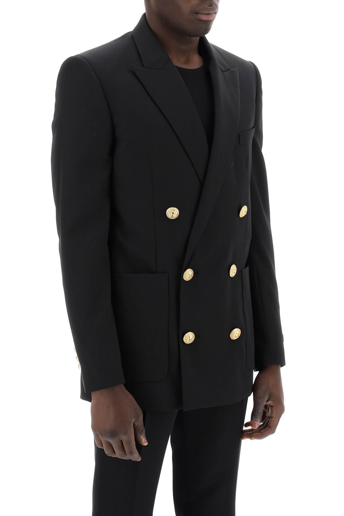 Balmain double-breasted twill bl-men > clothing > jackets > blazers and vests-Balmain-Urbanheer