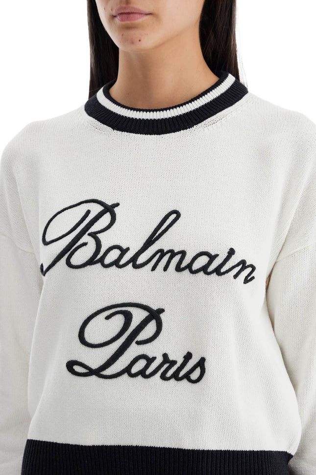 Balmain boxy cotton and lyocell blend - White