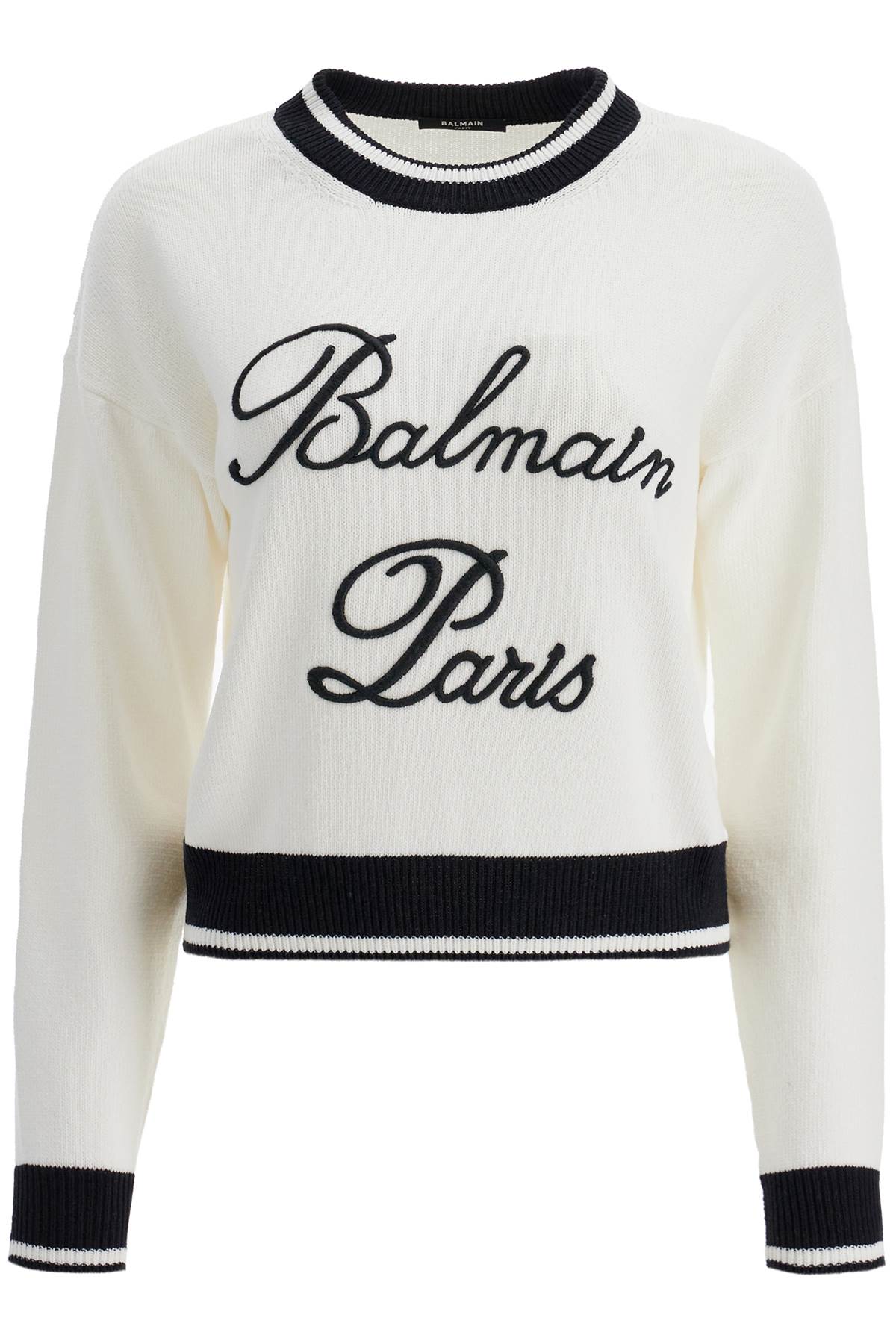 Balmain boxy cotton and lyocell blend - White