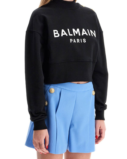 Balmain "cropped sweatshirt with buttons