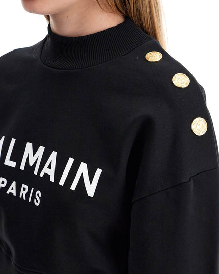 Balmain "cropped sweatshirt with buttons